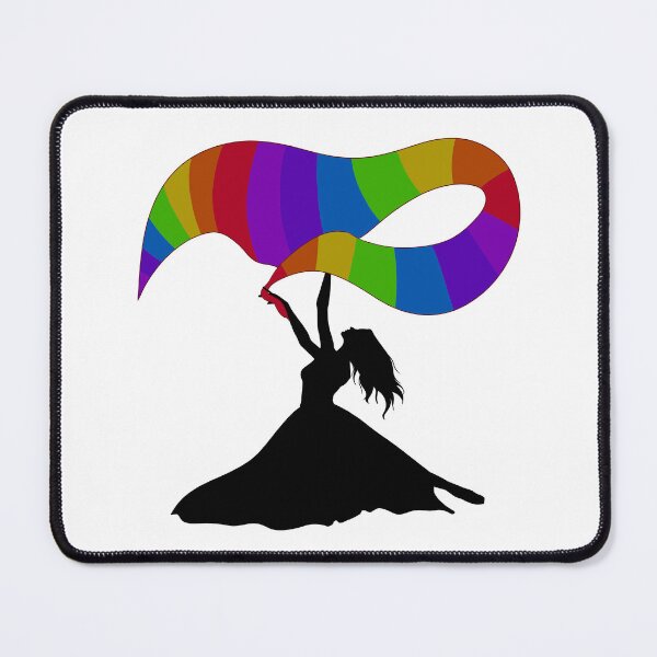Item preview, The Rainbow Scarf Dancer Silhouette designed and sold by AvalonUnmuzzled.