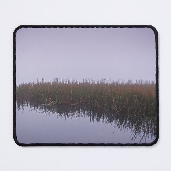 Item preview, Early foggy morning overlooking the water grasses reflecting in the water at Lysterfield lake park designed and sold by James-Cole.