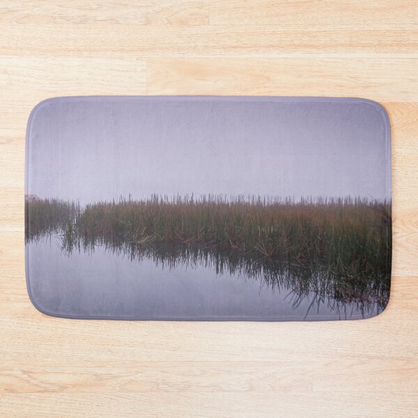 Item preview, Early foggy morning overlooking the water grasses reflecting in the water at Lysterfield lake park designed and sold by James-Cole.
