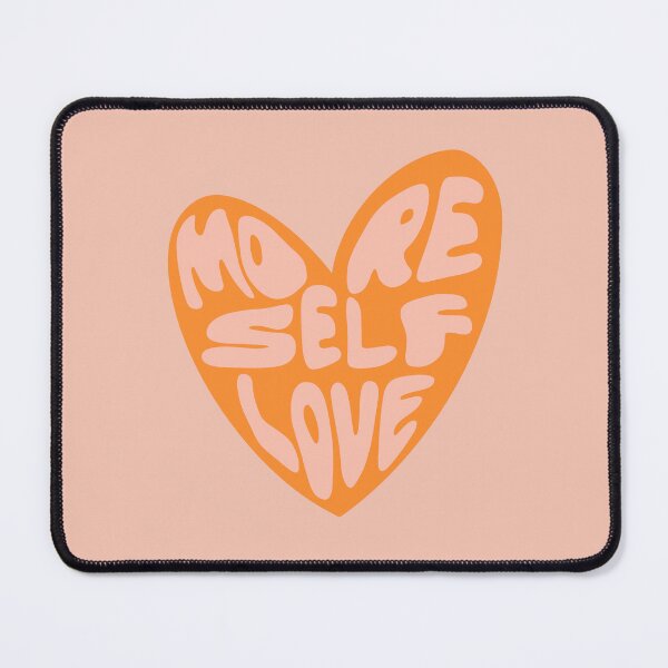 Item preview, More Self Love Heart - Groovy Melted Font - Orange and Pink designed and sold by bykirstco.