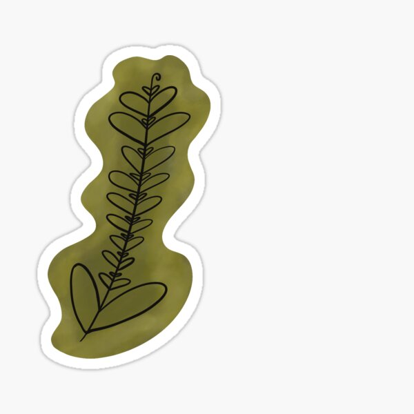 Boho Leaves Sticker for Sale by kkcreates