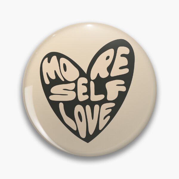 Item preview, More Self Love Heart - Groovy Melted Font - Black and Beige designed and sold by bykirstco.