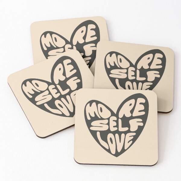 Item preview, More Self Love Heart - Groovy Melted Font - Black and Beige designed and sold by bykirstco.