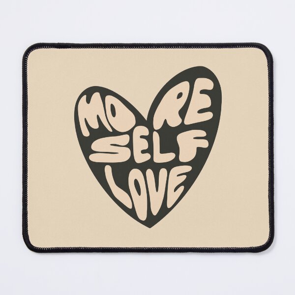Item preview, More Self Love Heart - Groovy Melted Font - Black and Beige designed and sold by bykirstco.