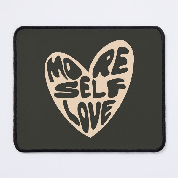 Item preview, More Self Love Heart - Groovy Melted Font - Beige and Black designed and sold by bykirstco.