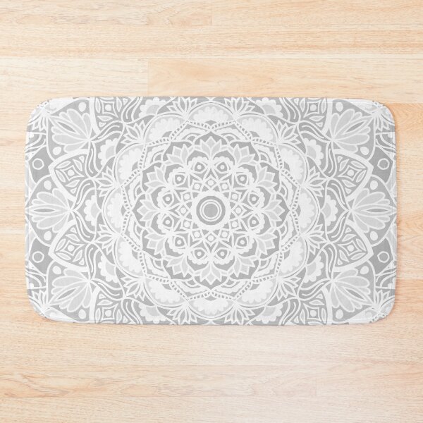 Item preview, White and Gray Mandala Pattern designed and sold by Julie Erin Designs.