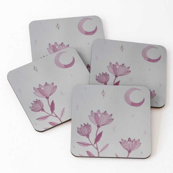 Flores Magenta Posavasos (lote de 4)