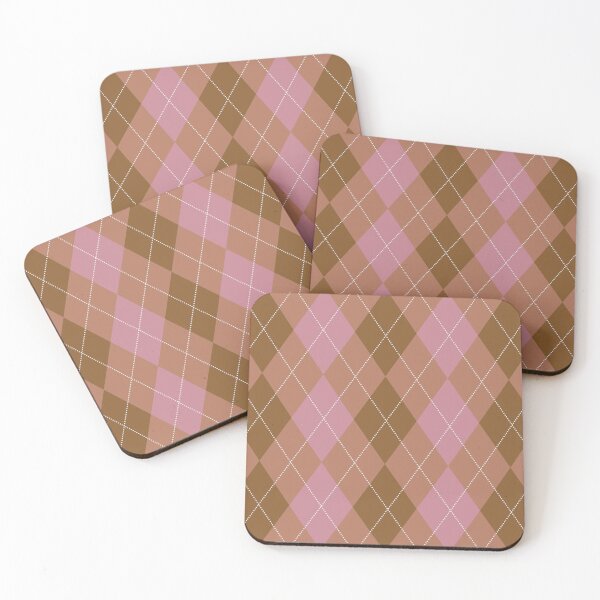 Artikelvorschau, Argyle-Plaid-Druck-Rosa-Braun entworfen und verkauft von ChantalDesign.