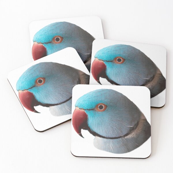 Item preview, Cute Indian Ring Neck Parrot (blue) designed and sold by BirbFriends.