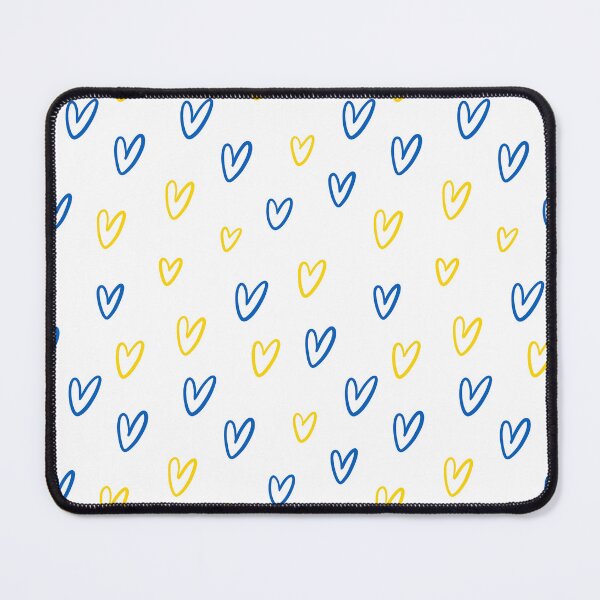 Item preview, Ukrainian flag colors pattern with hearts designed and sold by SolArt88.