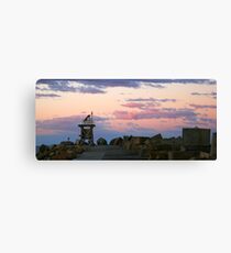 Nobby's breakwall Canvas Print
