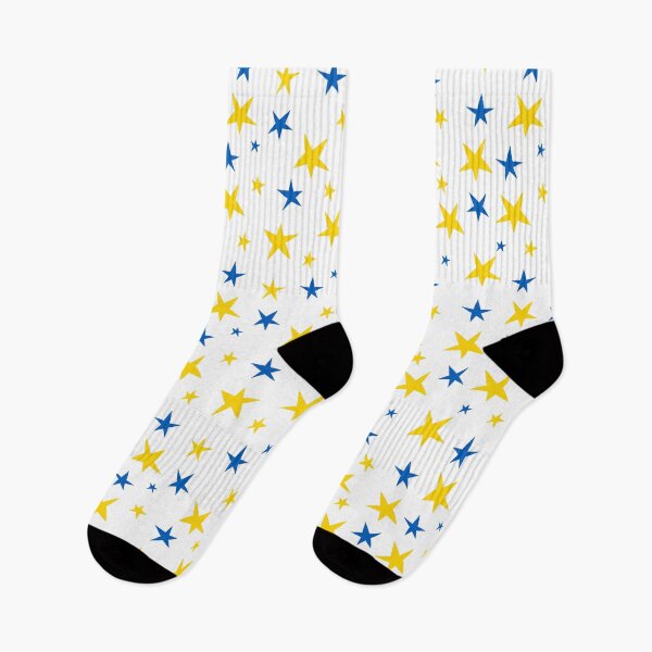 Item preview, Ukrainian flag colors pattern with stars designed and sold by SolArt88.