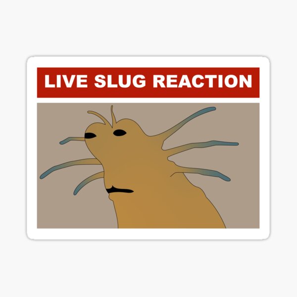 "Live slug reaction" Sticker for Sale by LokeArtemis Redbubble