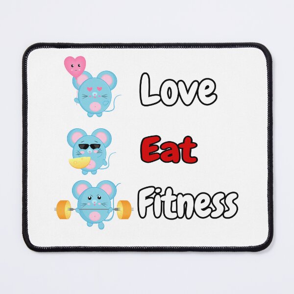 Item preview, A mouse that loves,eat and practices fitness designed and sold by Golden0Design.