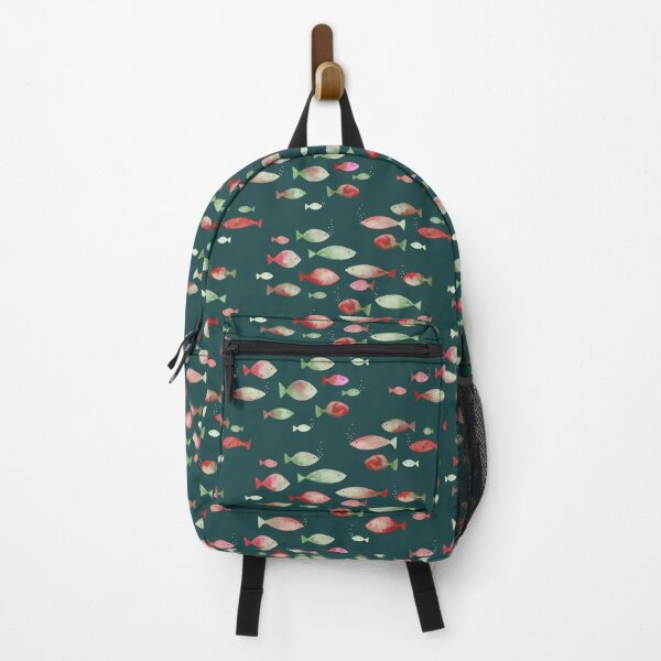 Item preview, School of Fish - mermaid on teal designed and sold by jenuinedesigns.