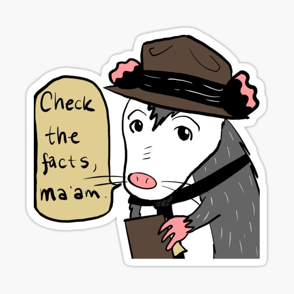 Therapossum - Check the Facts Sticker