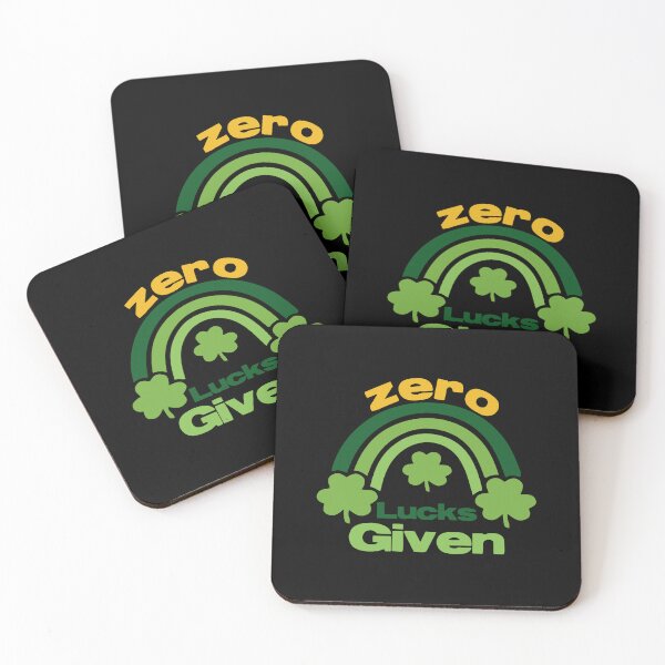 Item preview, Zero Lucks Given, Saint Patricks Rainbow Mug,Funny fourleaf clover T-shirt and Pin button designed and sold by Eddyed.