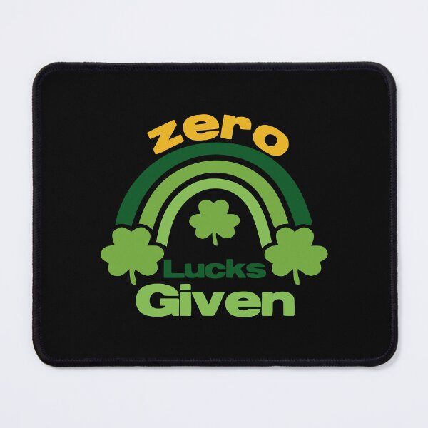 Item preview, Zero Lucks Given, Saint Patricks Rainbow Mug,Funny fourleaf clover T-shirt and Pin button designed and sold by Eddyed.