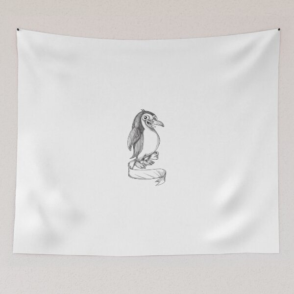 Item preview, Penguin Ribbon Side Tattoo designed and sold by patrimonio.