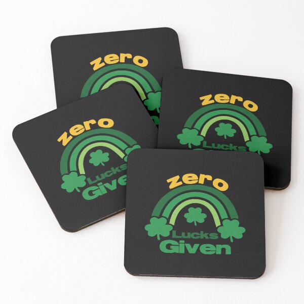 Item preview, Zero Lucks Given, Saint Patricks Rainbow Mug,Funny fourleaf clover T-shirt and Pin button designed and sold by Eddyed.