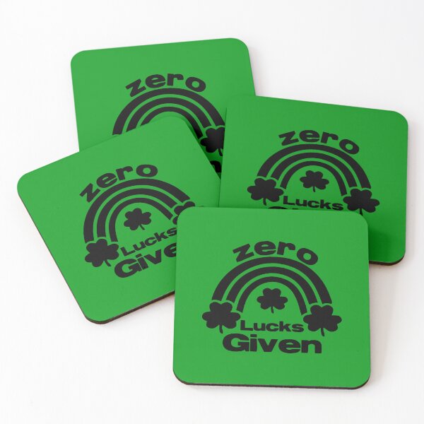Item preview, Zero Lucks Given, Saint Patricks Rainbow Mug,Funny fourleaf clover T-shirt and Pin button designed and sold by Eddyed.
