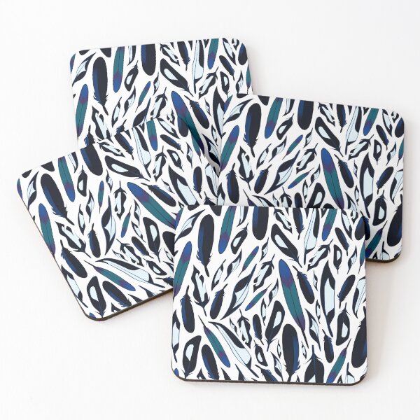 Item preview, magpie feathers assorted pattern designed and sold by Midnight-Magpie.