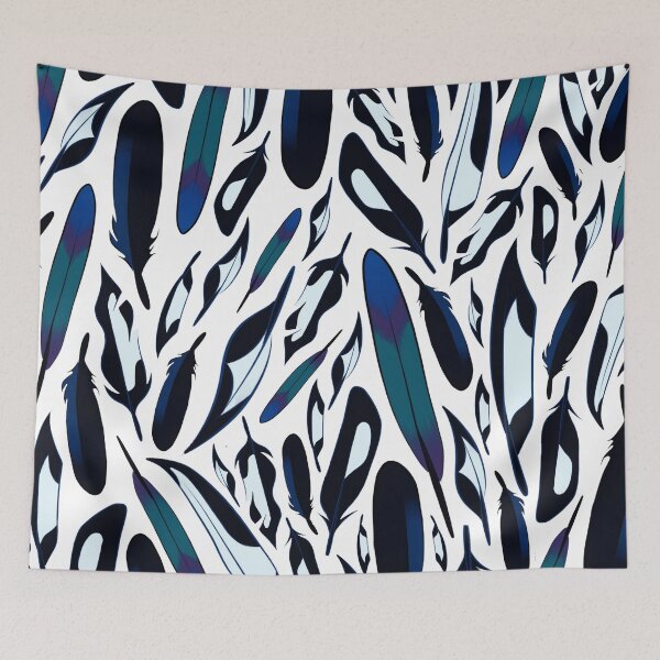 Item preview, magpie feathers assorted pattern designed and sold by Midnight-Magpie.