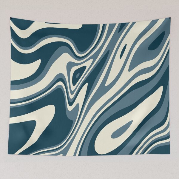 Item preview, Blue Abstract Retro Pattern designed and sold by ind3finite.