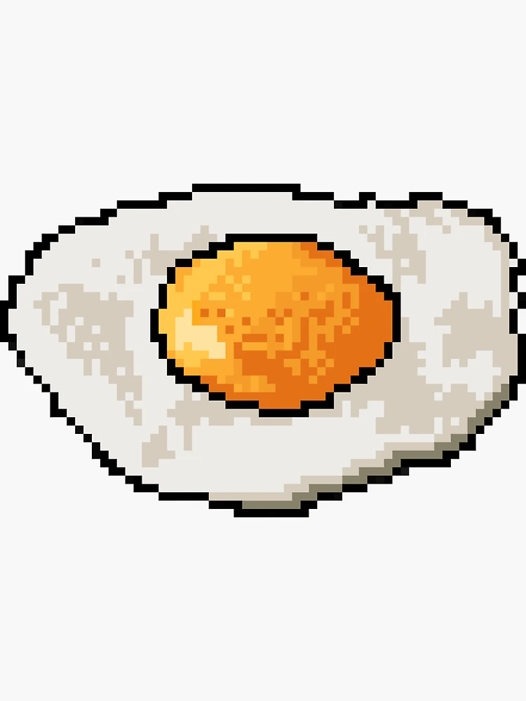 Aytees Pixel Art Fried Egg" Sticker for Sale by Aytees | Redbubble