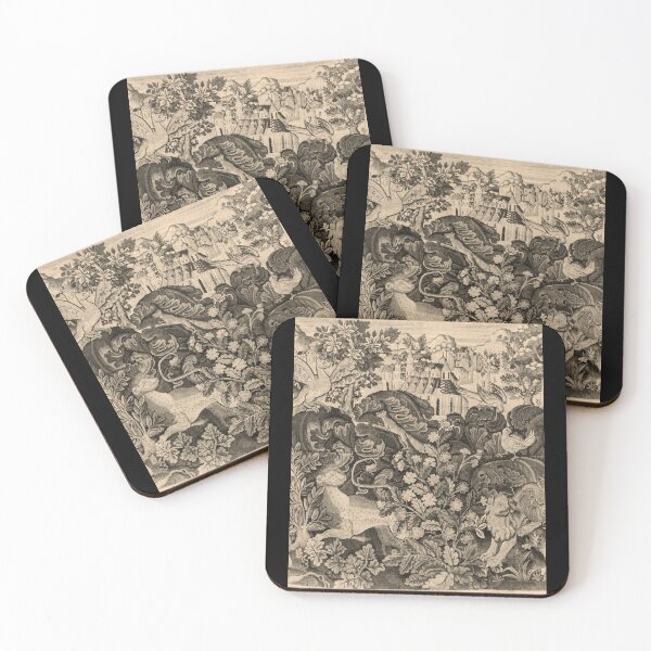 Item preview, Verdure With Animals And Landscapes 1600 Flemish Tapestry Design designed and sold by EarthArtDesigns.