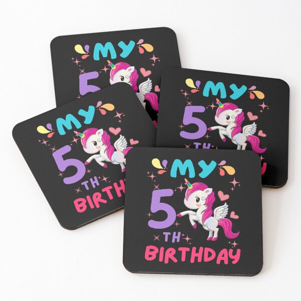Item preview, 5th birthday girl unicorn designed and sold by TK-13.