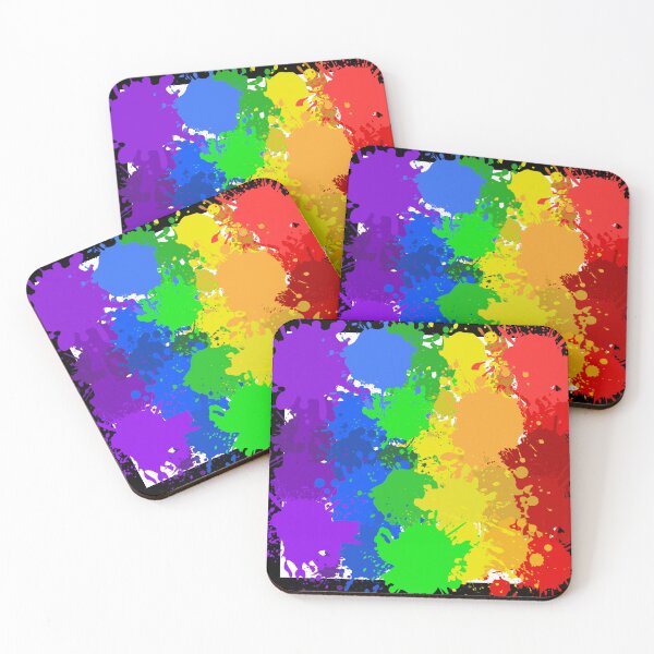 Item preview, Rainbow Paint Splat Stripes designed and sold by CreativImpulses.