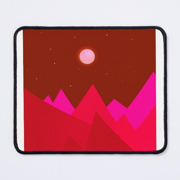 Item preview, Red Moon and Mountains designed and sold by Cloudlilies.