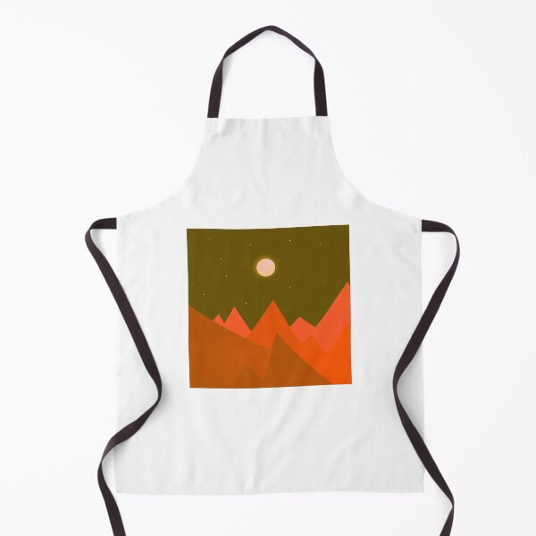 Item preview, Orange Moon and Mountains designed and sold by Cloudlilies.