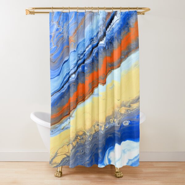 Water Wonder - Acrylic Pour Shower Curtain