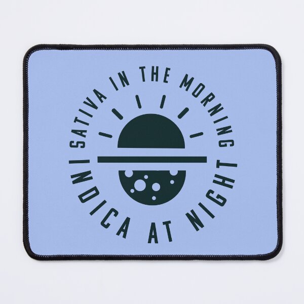 Item preview, Sativa in the Morning Indica at Night Sun and Moon Design Weed/Cannabis/Pot/Marijuana Joint for 420 Smokers and Stoners designed and sold by SteamParliament.