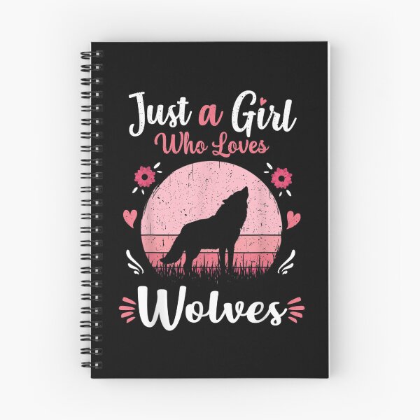 Item preview, Just A Girl Who Loves Wolves Pink Retro Vintage Wolf Lovers  designed and sold by aprilsav.