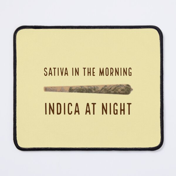 Item preview, Sativa in the Morning Indica at Night Joint Weed/Cannabis/Pot/Marijuana Joint for 420 Smokers and Stoners designed and sold by SteamParliament.