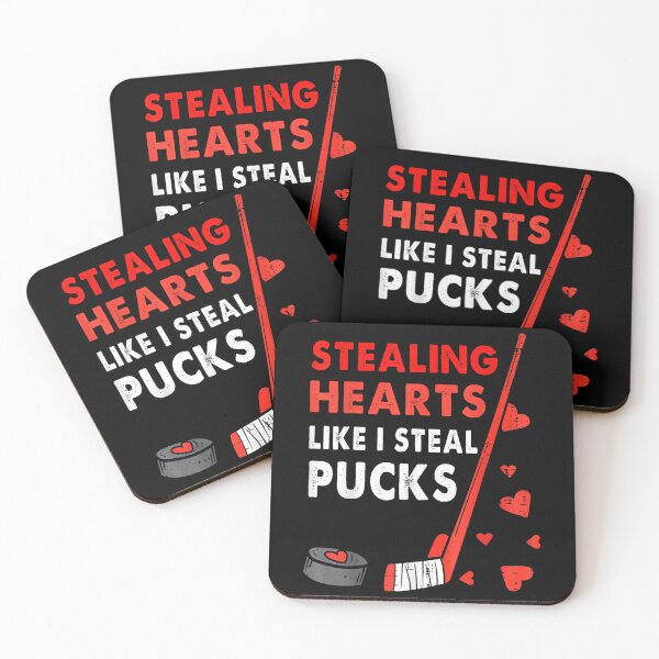 Item preview, Stealing Hearts Like I Steal Pucks Valentines Day Ice Hockey  designed and sold by wendyy88.
