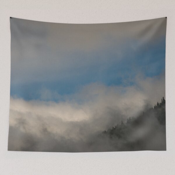 Item preview, Fog rolls over the nature trees forest mist in Olympic National Park in Washington Cascadia PNW designed and sold by travel101.