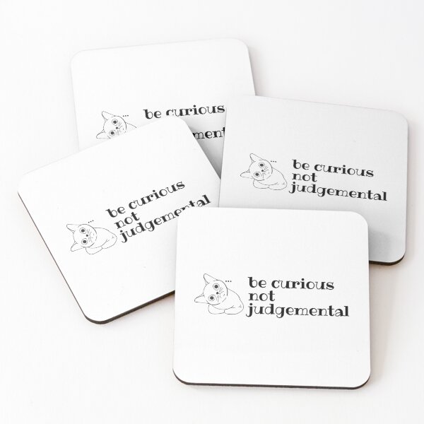 Item preview, Be Curious Not Judgemental Curious Cat   designed and sold by BellaTshirtBout.