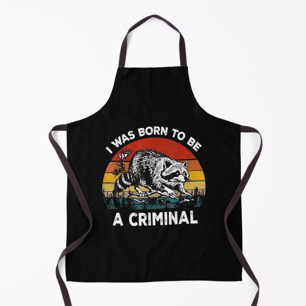 Item preview, Fun Raccoon I Was Born To Be A Criminal Vintage Retro Style designed and sold by wendyy88.