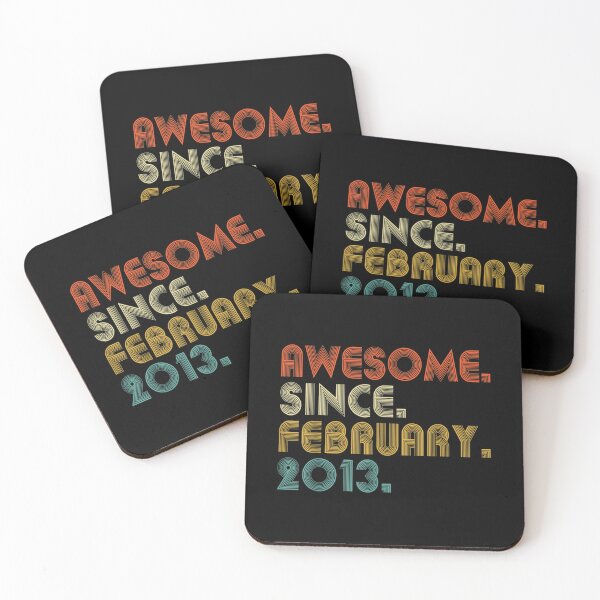 Item preview, 9 Years Old Awesome Since February 2013 9th Birthday Gifts  designed and sold by aprilsav.