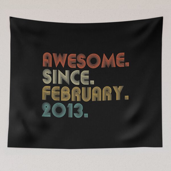 Item preview, 9 Years Old Awesome Since February 2013 9th Birthday Gifts  designed and sold by aprilsav.