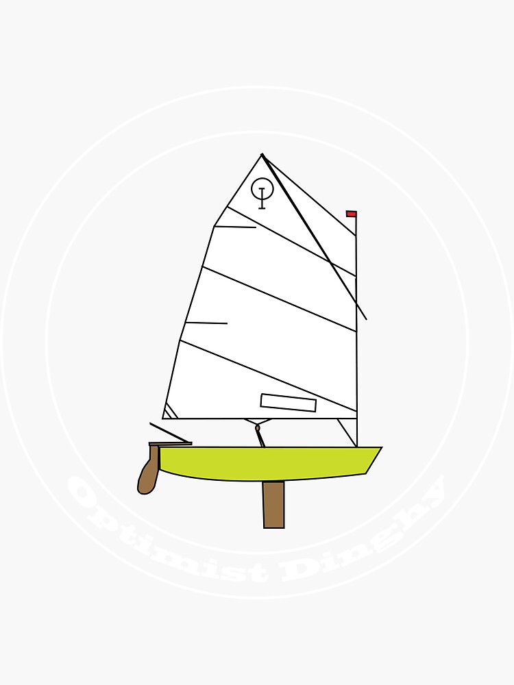 "Optimist Sailing Dinghy" Sticker by CHBB Redbubble