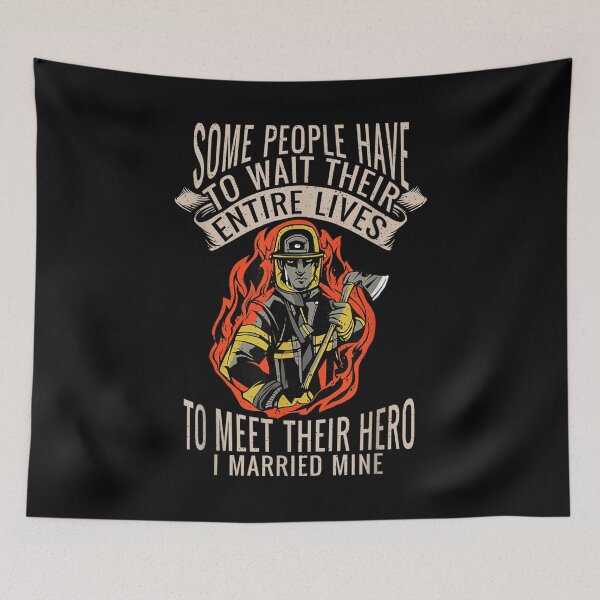 Item preview, I Married My Hero Firefighter Woman Fire Rescue Fireman  designed and sold by aprilsav.