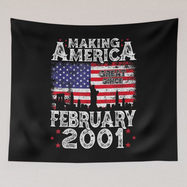 Item preview, 21st Birthday Gift February 2001 American Flag 21 Years Old  designed and sold by wendyy88.