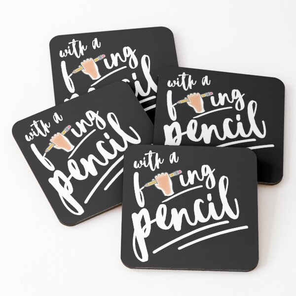 Item preview, With A F-ing Pencil - John Quotes designed and sold by CottonCadier.