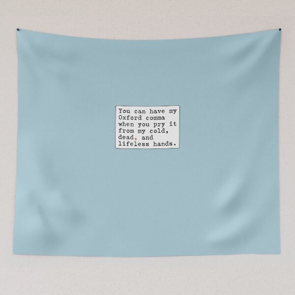 Item preview, Never giving up my Oxford comma Sticker designed and sold by Seliaadoun.