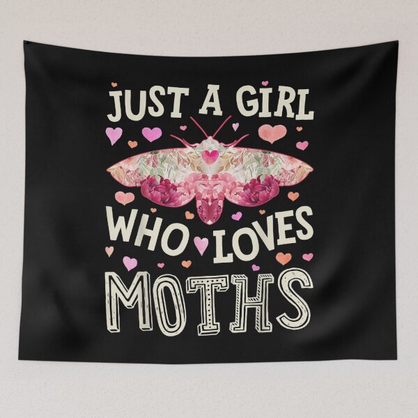 Item preview, Moth Just A Girl Who Loves Moths Bug Insect Flower Floral  designed and sold by aprilsav.
